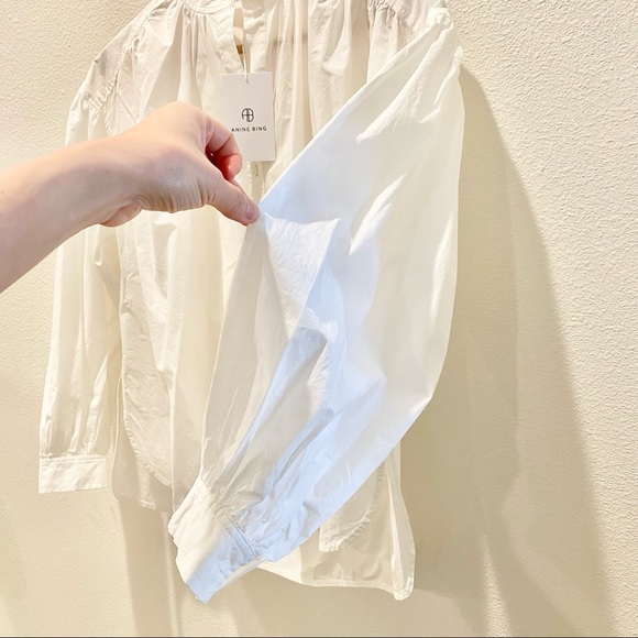 NWT Anine Bing Eden Shirt White XXS/TTP - Picture 10 of 17